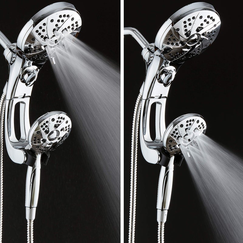 Dream Spa High Pressure 3-way Rain & Handheld Shower Head Combo with Easy Reach Diverter Switch, Adjustable Extension Arm and Extra Long 72 inch Stainless Steel Hose - All Chrome Finish - Top US Brand - Image 5